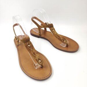 Sezane Low Sally Sandals in Tan Suede 39 8